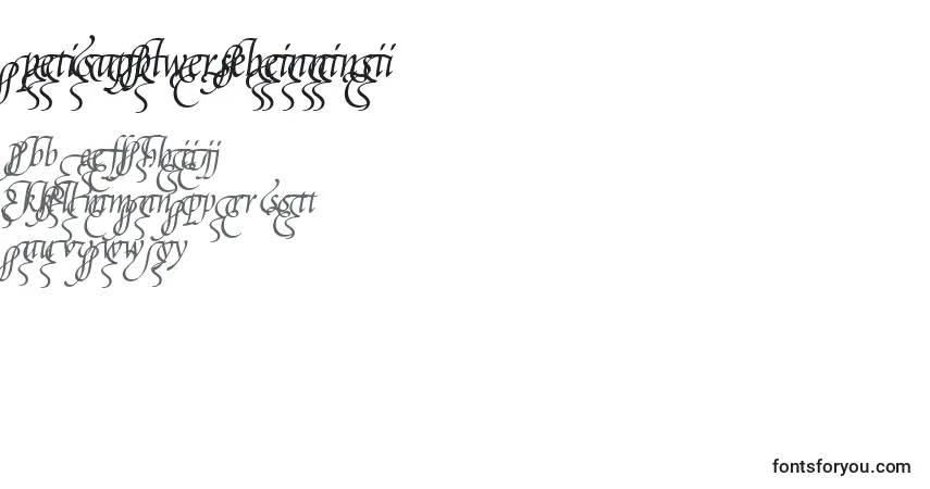 PoeticaSuppLowercaseBeginningsIi Font – alphabet, numbers, special characters