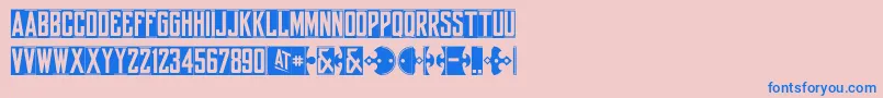 Yorkwhiteletter Font – Blue Fonts on Pink Background