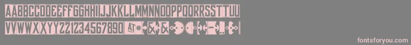 Yorkwhiteletter Font – Pink Fonts on Gray Background