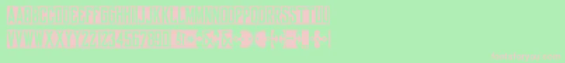 Yorkwhiteletter Font – Pink Fonts on Green Background