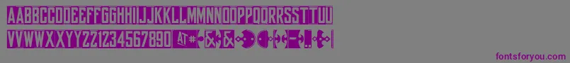 Yorkwhiteletter Font – Purple Fonts on Gray Background