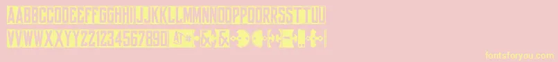 Yorkwhiteletter Font – Yellow Fonts on Pink Background