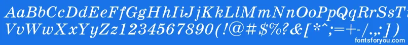 フォントSchdli – 青い背景に白い文字