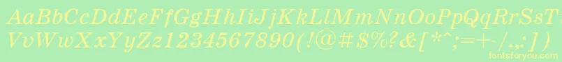 Schdli Font – Yellow Fonts on Green Background