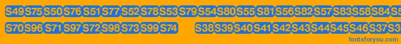 DeutschebahnagFour Font – Blue Fonts on Orange Background