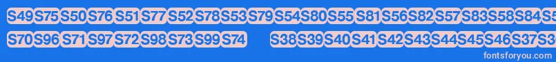 DeutschebahnagFour Font – Pink Fonts on Blue Background
