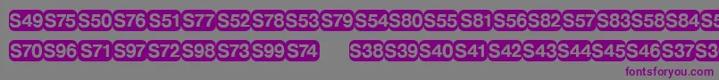 DeutschebahnagFour Font – Purple Fonts on Gray Background
