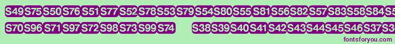 DeutschebahnagFour Font – Purple Fonts on Green Background