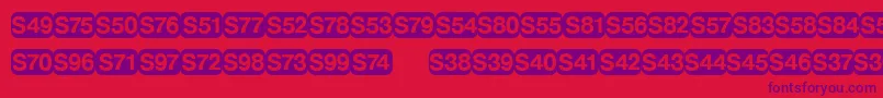 DeutschebahnagFour Font – Purple Fonts on Red Background