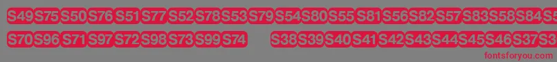 DeutschebahnagFour Font – Red Fonts on Gray Background