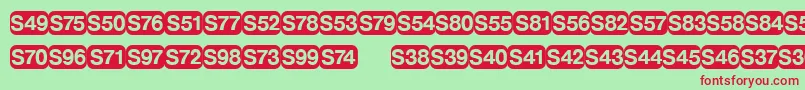 DeutschebahnagFour Font – Red Fonts on Green Background
