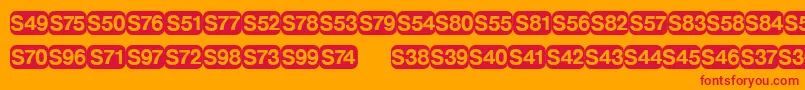 DeutschebahnagFour Font – Red Fonts on Orange Background