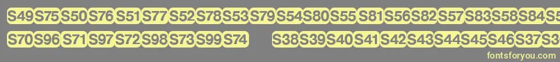 DeutschebahnagFour Font – Yellow Fonts on Gray Background