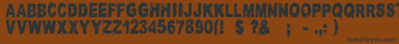 CataclysmeRegular Font – Black Fonts on Brown Background