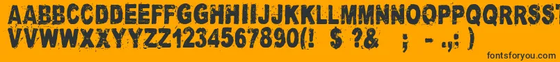 CataclysmeRegular Font – Black Fonts on Orange Background