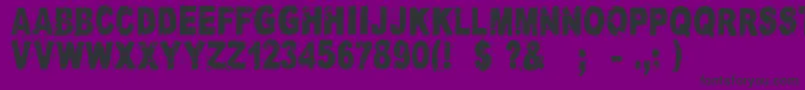 CataclysmeRegular-Schriftart – Schwarze Schriften auf violettem Hintergrund