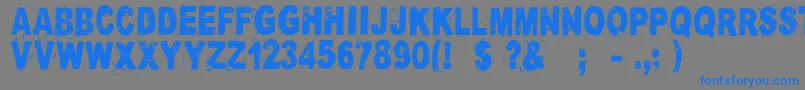 CataclysmeRegular Font – Blue Fonts on Gray Background