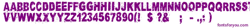 CataclysmeRegular Font – Purple Fonts on White Background