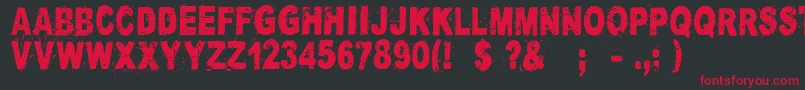 CataclysmeRegular Font – Red Fonts on Black Background