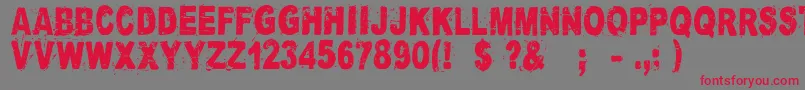 CataclysmeRegular Font – Red Fonts on Gray Background