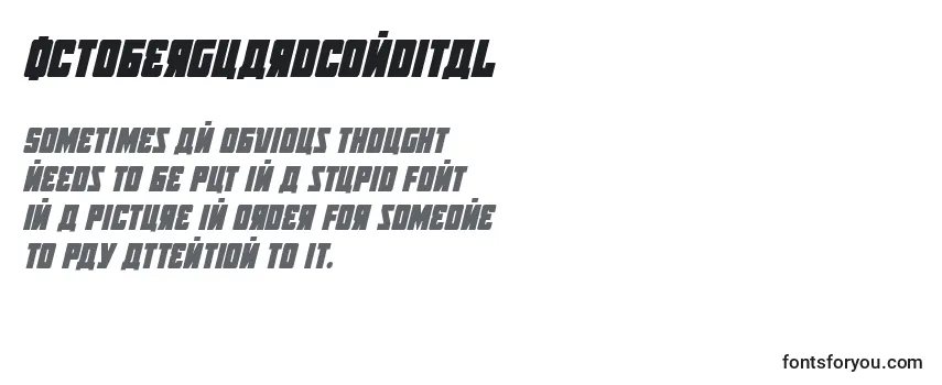 Review of the Octoberguardcondital Font