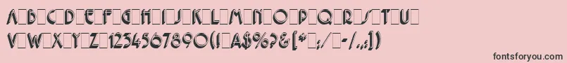 PremierShadedLetPlain.1.0 Font – Black Fonts on Pink Background