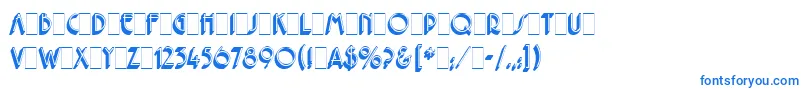 PremierShadedLetPlain.1.0 Font – Blue Fonts on White Background