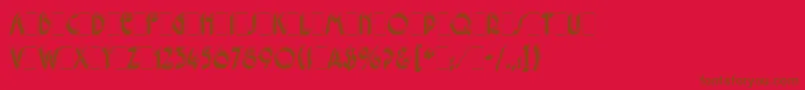 Lisätietoja PremierShadedLetPlain.1.0-fontista PremierShadedLetPlain.1.0-fontti – ruskeat fontit punaisella taustalla