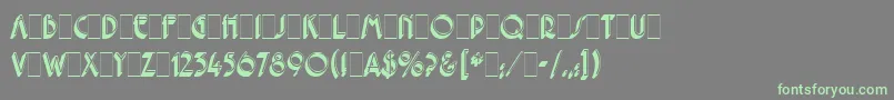 PremierShadedLetPlain.1.0 Font – Green Fonts on Gray Background