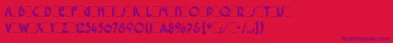 PremierShadedLetPlain.1.0 Font – Purple Fonts on Red Background