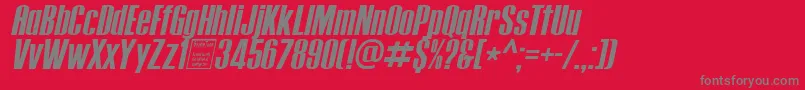 TipopressItalicDemo Font – Gray Fonts on Red Background