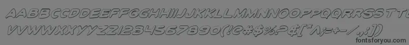 ToonTownIndustrialShadItal Font – Black Fonts on Gray Background