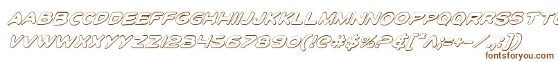 ToonTownIndustrialShadItal Font – Brown Fonts on White Background