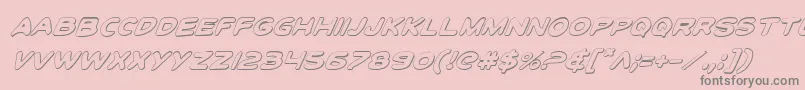 ToonTownIndustrialShadItal-Schriftart – Graue Schriften auf rosa Hintergrund