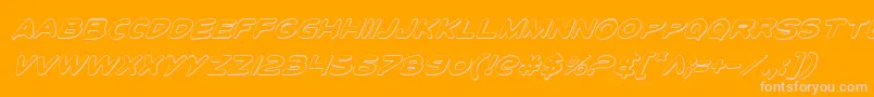 Więcej informacji o czcionce ToonTownIndustrialShadItal Czcionka ToonTownIndustrialShadItal – różowe czcionki na pomarańczowym tle