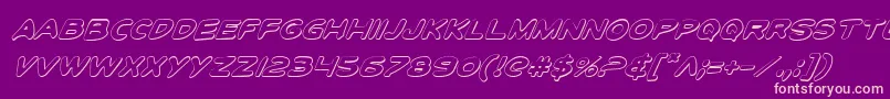 ToonTownIndustrialShadItal Font – Pink Fonts on Purple Background