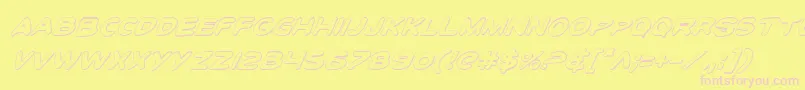 ToonTownIndustrialShadItal Font – Pink Fonts on Yellow Background