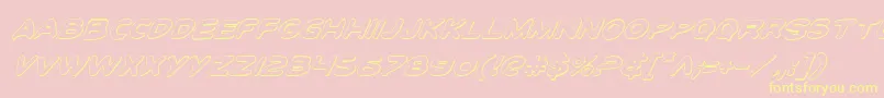 ToonTownIndustrialShadItal Font – Yellow Fonts on Pink Background