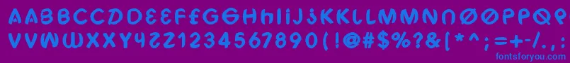 フォントHackib – 紫色の背景に青い文字