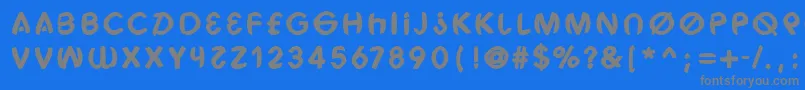 フォントHackib – 青い背景に灰色の文字