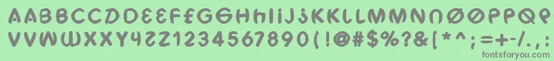 フォントHackib – 緑の背景に灰色の文字