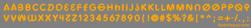 Hackib Font – Orange Fonts on Gray Background