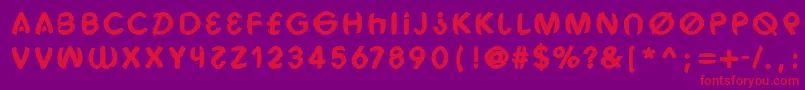 フォントHackib – 紫の背景に赤い文字