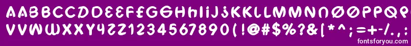 フォントHackib – 紫の背景に白い文字