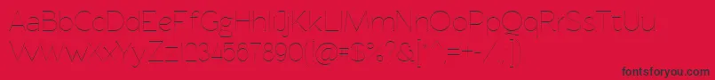 Rawengulkultralight Font – Black Fonts on Red Background