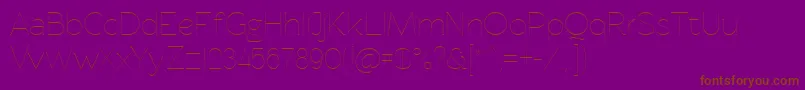 Rawengulkultralight Font – Brown Fonts on Purple Background