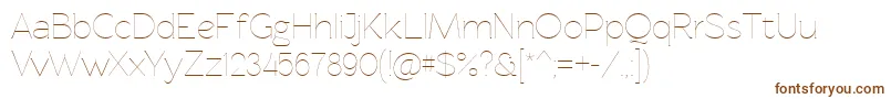 Rawengulkultralight Font – Brown Fonts on White Background