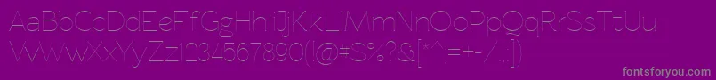 Rawengulkultralight Font – Gray Fonts on Purple Background