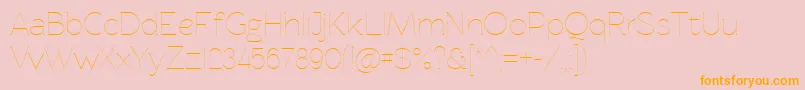 Rawengulkultralight Font – Orange Fonts on Pink Background