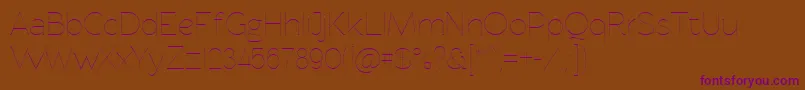 Rawengulkultralight Font – Purple Fonts on Brown Background
